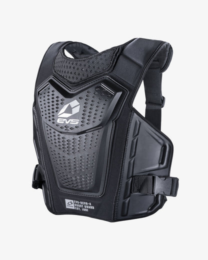 Revo 4 Roost Guard by EVS Sports black racing chest guard with perforated front panel on Tampa Home & Garden Store