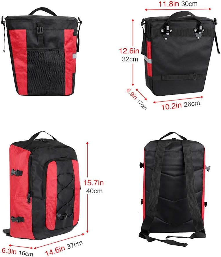 Rhinowalk 3 in 1 Pannier Bag Bicycle Rack Trunks Rear Seat Multifuction Bike Rack Bag 70L - Tampa Home & Garden Store