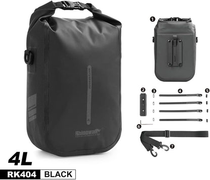 Rhinowalk 4L Waterproof Fork Bag Rack Bag Shoulder Bag for E-Scooter, Bike - Tampa Home & Garden Store