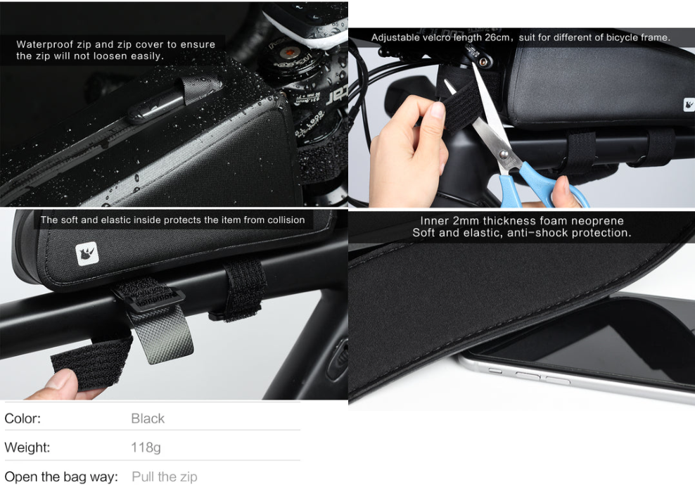 Rhinowalk Bicycle Frame Bag - Professional Cycling Accessory-RK18330 - Tampa Home & Garden Store