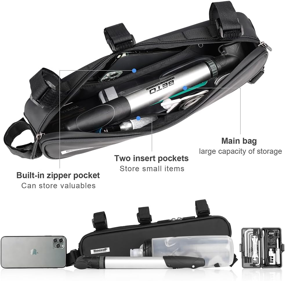 Rhinowalk Bike Frame Bag - Triangle Front Bag Under Top Tube Storage X21656 - Tampa Home & Garden Store