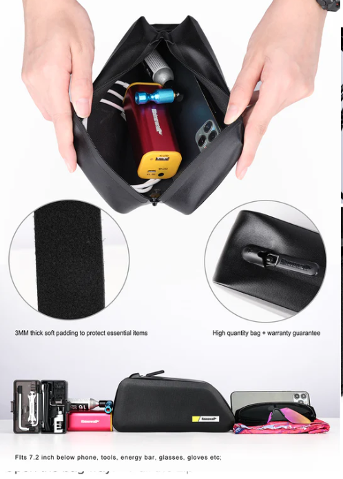 Rhinowalk Top Tube Bag - Stable & Waterproof Professional Cycling Accessory K32 1.3L - Tampa Home & Garden Store