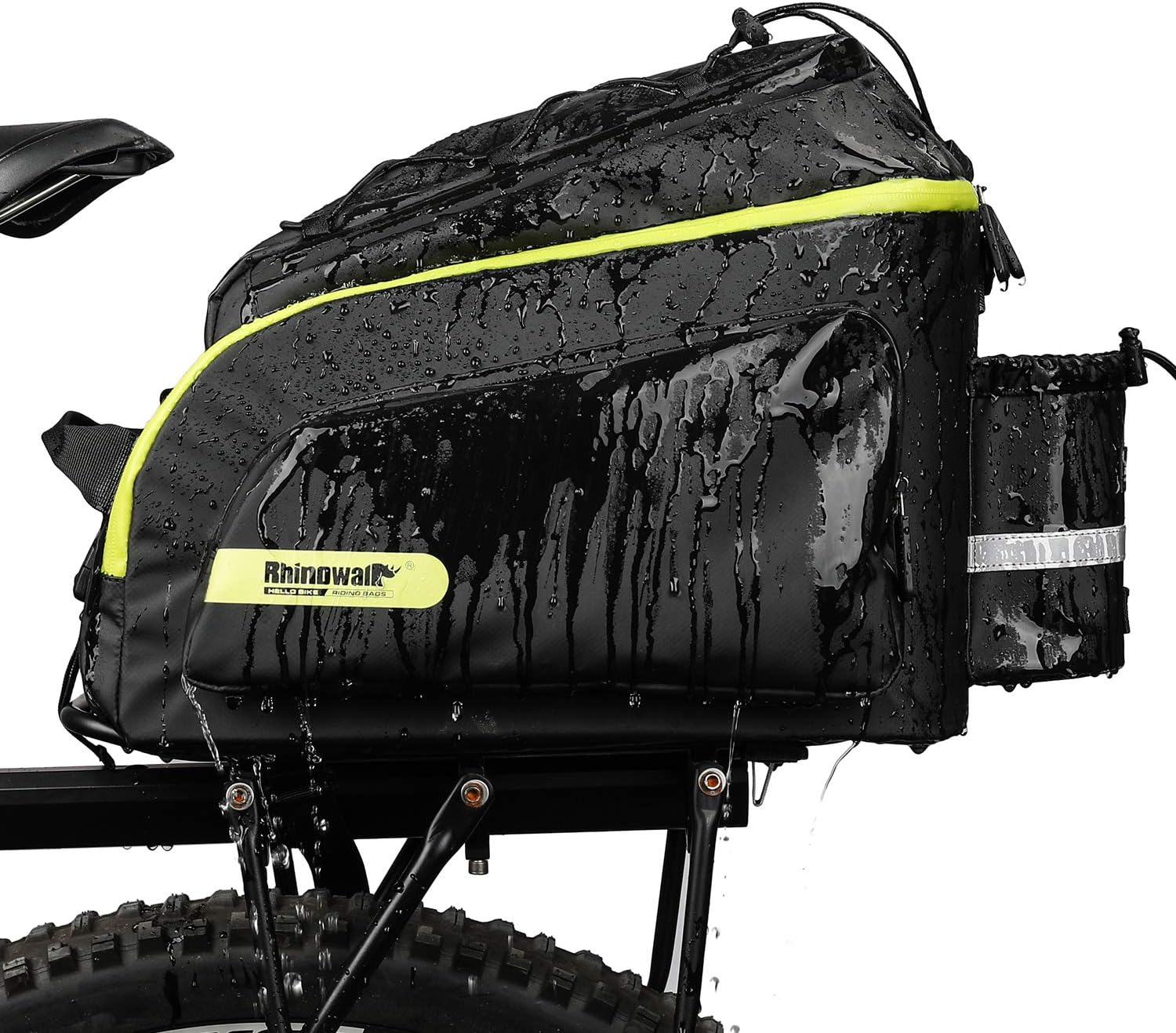 Rhinowalk Trunk Bag Bike Pannier Bag 17L for Bicycle Cargo Rack Saddle Bag Shoulder Bag Laptop Pannier Rack RK19666 17L - Tampa Home & Garden Store
