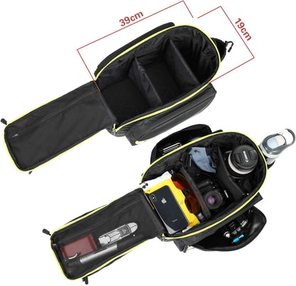 Rhinowalk Trunk Bag Bike Pannier Bag 17L for Bicycle Cargo Rack Saddle Bag Shoulder Bag Laptop Pannier Rack RK19666 17L - Tampa Home & Garden Store