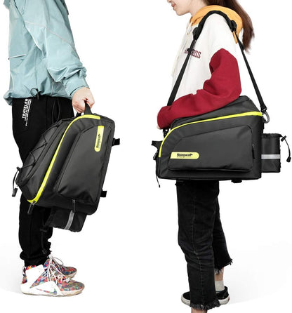 Rhinowalk Trunk Bag Bike Pannier Bag 17L for Bicycle Cargo Rack Saddle Bag Shoulder Bag Laptop Pannier Rack RK19666 17L - Tampa Home & Garden Store