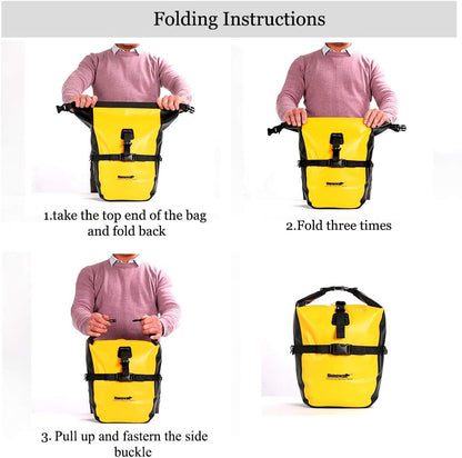 Rhinowalk Waterproof Bike Pannier Bag for Bicycle Cargo Rack Saddle Bag Shoulder Bag Laptop Pannier Rack-RK19663 20L - Tampa Home & Garden Store