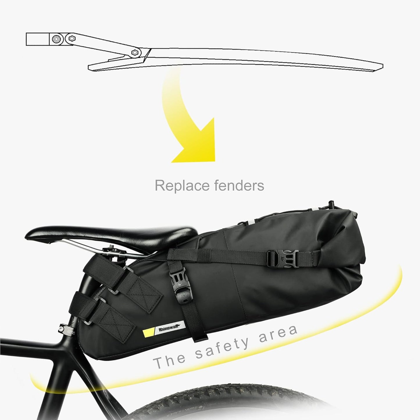 Rhinowalk Waterproof Bike Saddle Bag Under Seat Storage 10L RK5110 - Tampa Home & Garden Store