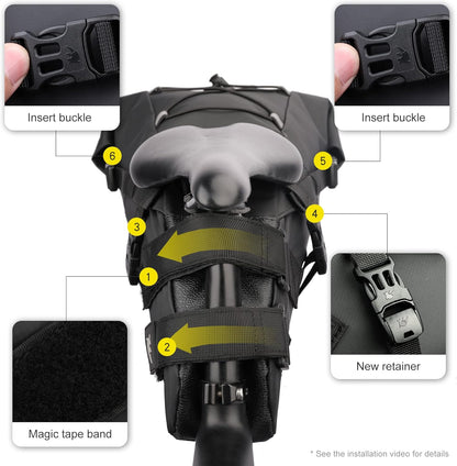 Rhinowalk Waterproof Bike Saddle Bag Under Seat Storage 10L RK5110 - Tampa Home & Garden Store