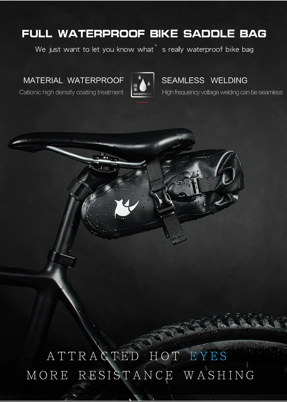 Rhinowalk Waterproof Bike Saddle Seat Bag 2.5L/4L-TF551-TF552 - Tampa Home & Garden Store