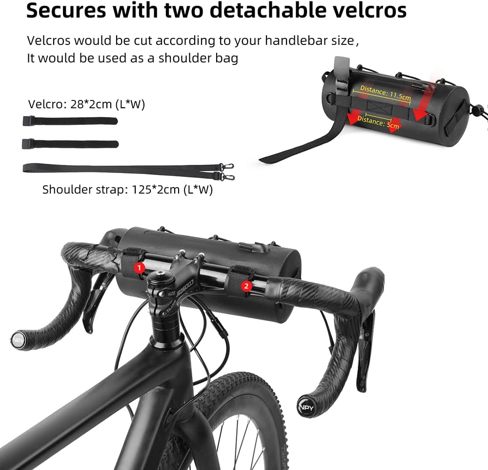 Rhinowalk Waterproof Handlebar Bag RK9109-1.9L, Front Bag Storage Bag with Shoulder Strap - Tampa Home & Garden Store