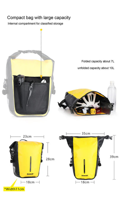 Rhinowalk Waterproof Pannier Rear Rack Bag-RK6202 7L - Tampa Home & Garden Store