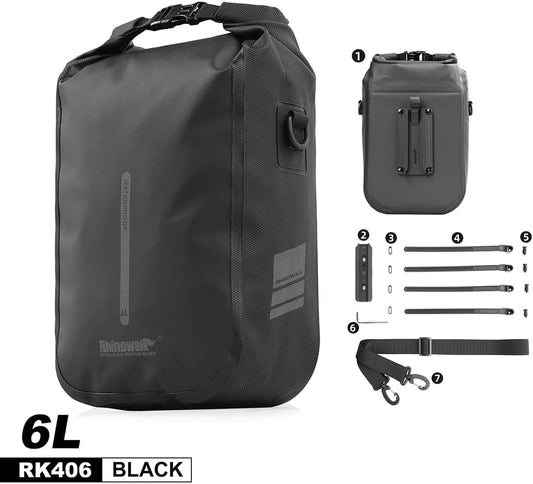 Rhinowalk Waterproof Quick Release Fork Bag-RK406 6L,Pannier Bag, Saddle Bag, Shoulder Bag - Tampa Home & Garden Store