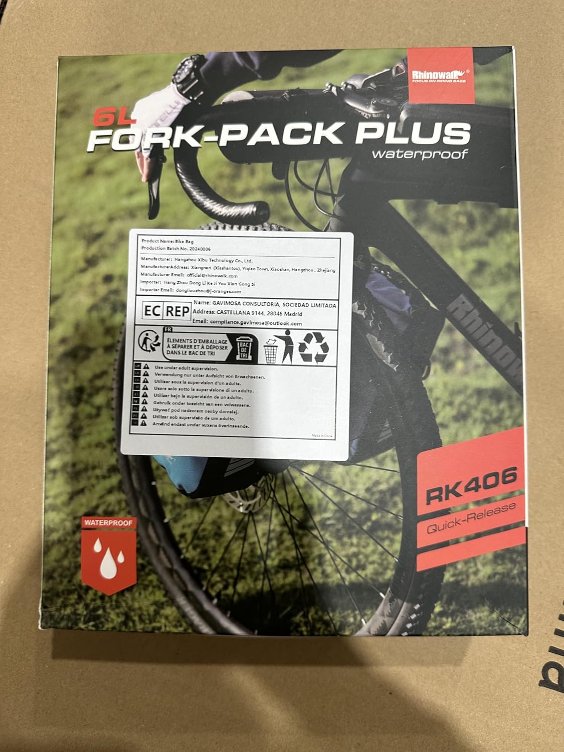 Rhinowalk Waterproof Quick Release Fork Bag-RK406 6L,Pannier Bag, Saddle Bag, Shoulder Bag - Tampa Home & Garden Store