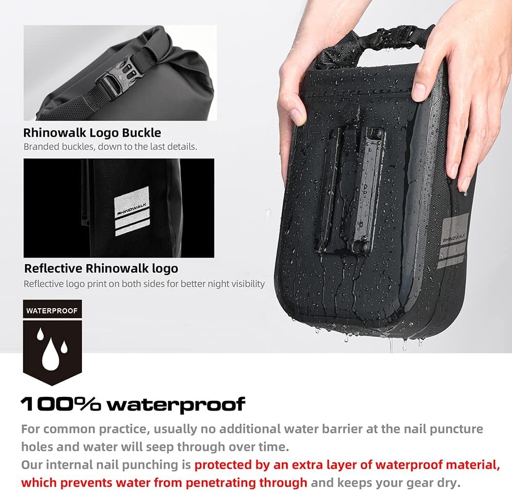 Rhinowalk Waterproof Quick Release Fork Bag-RK406 6L,Pannier Bag, Saddle Bag, Shoulder Bag - Tampa Home & Garden Store