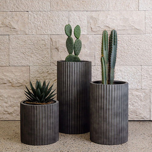 The Ribbed Loob Tall Planter | Fluted Column Cluster Pot