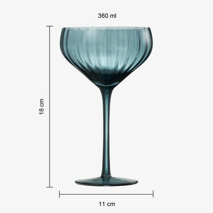 Tonal Tulip Champagne Coupe Cocktail Glasses