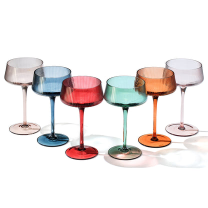 Tonal Martini Cocktail Glassware Set of Six