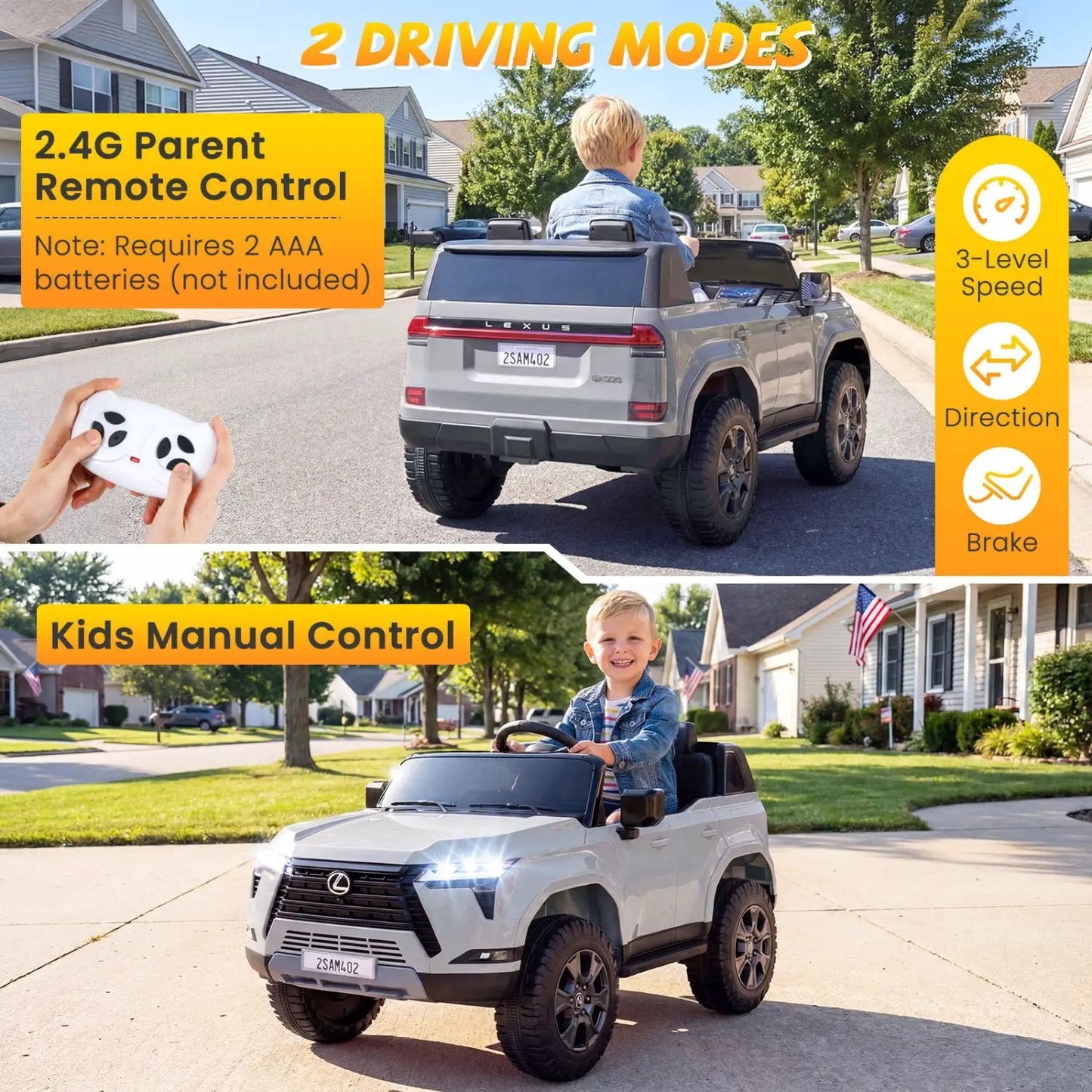 Ride On Car 24V 4WD Licensed Lexus GX550 Vehicle