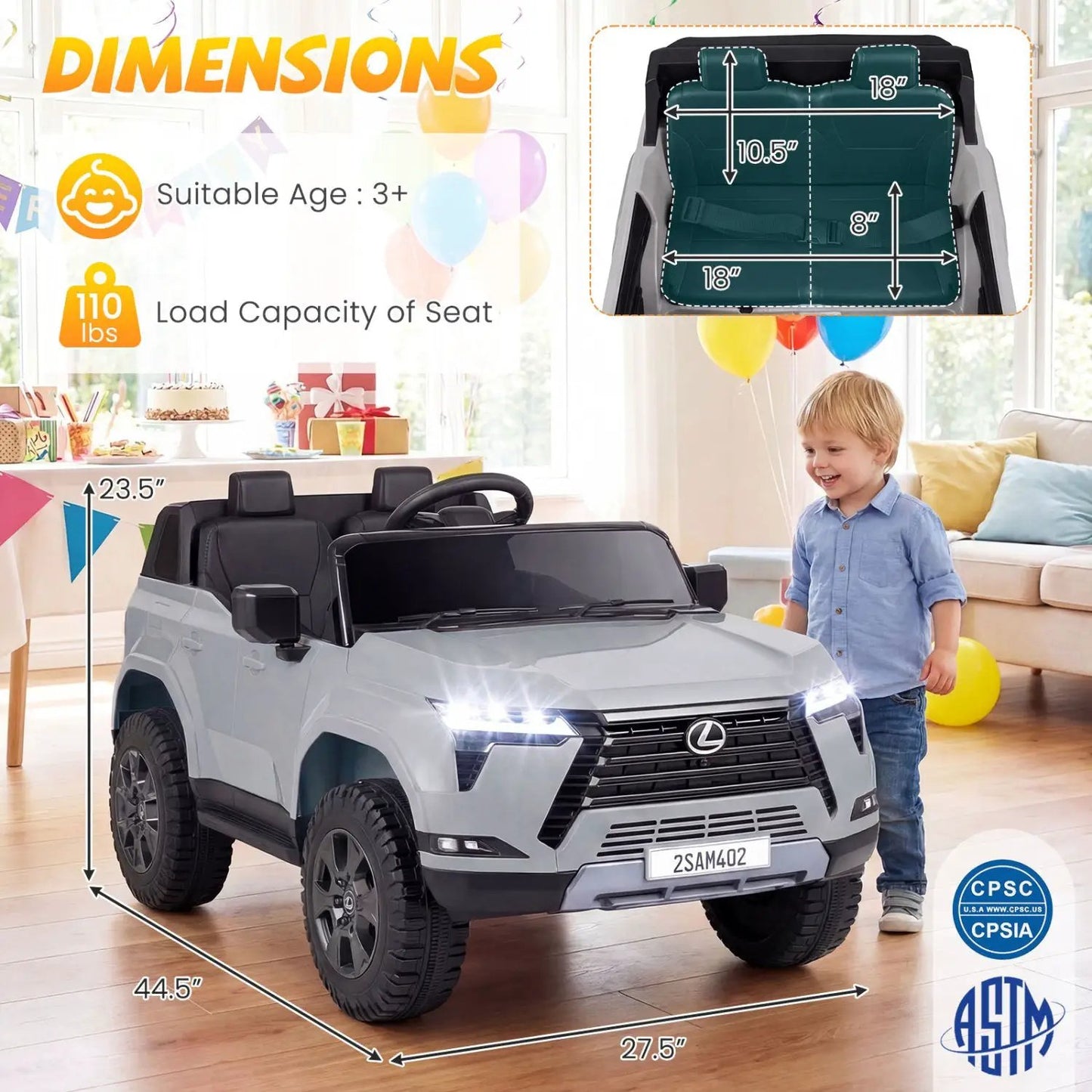Ride On Car 24V 4WD Licensed Lexus GX550 Vehicle