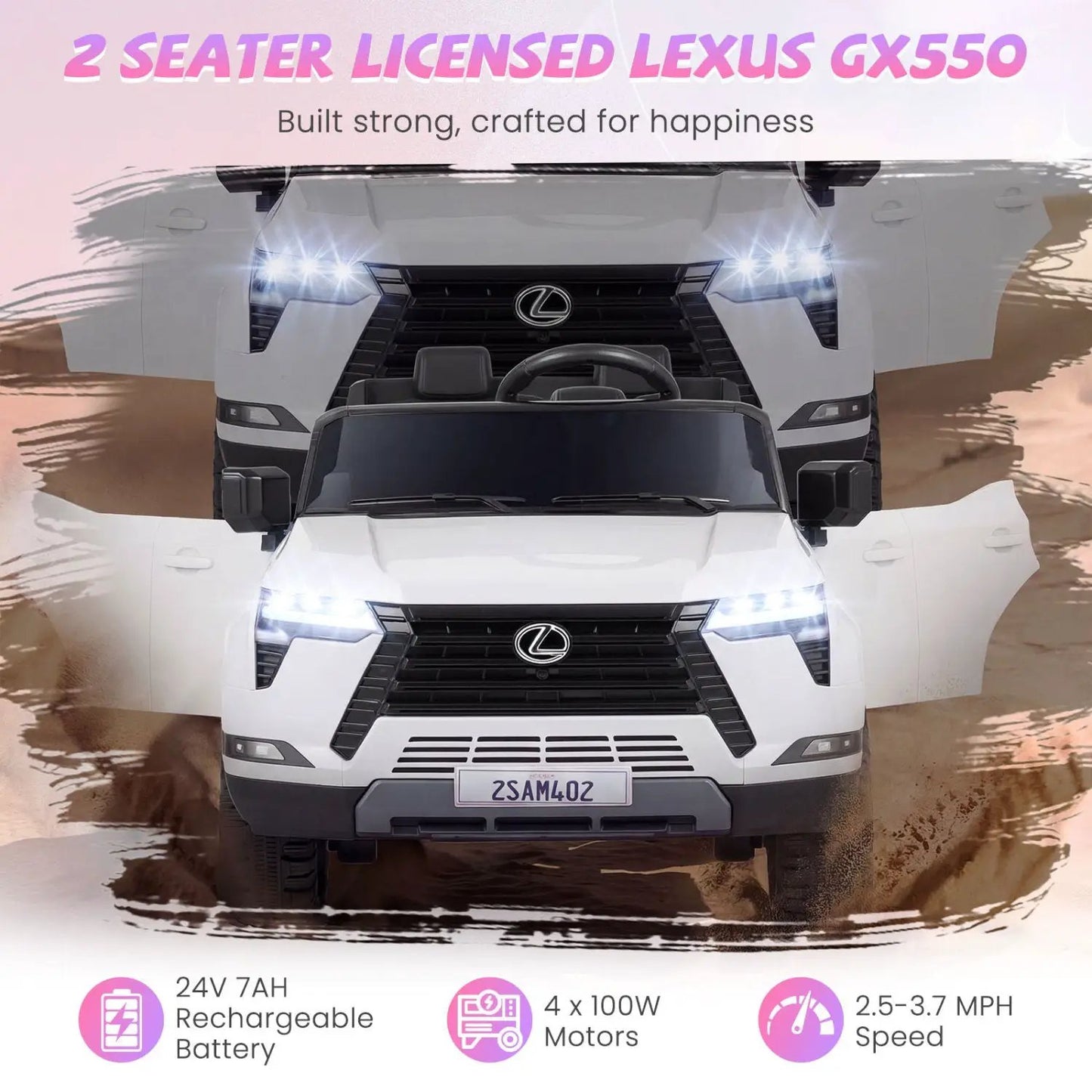 Ride On Car 24V 4WD Licensed Lexus GX550 Vehicle