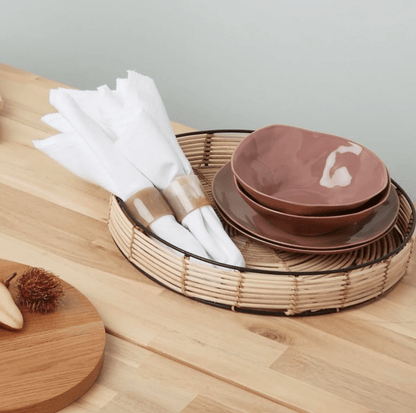 Riley Cloth Napkins, Set of 4, White - Tampa Home & Garden Store