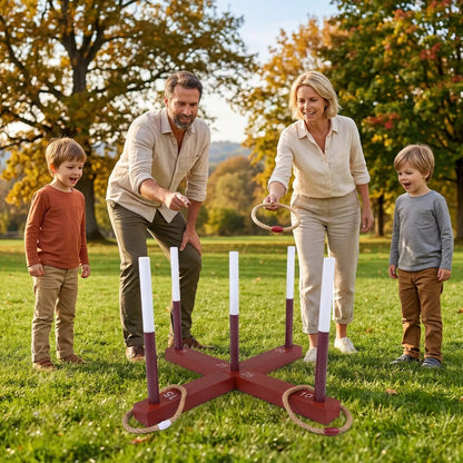 Ring Toss Game Set with Rope Rings and Bag
