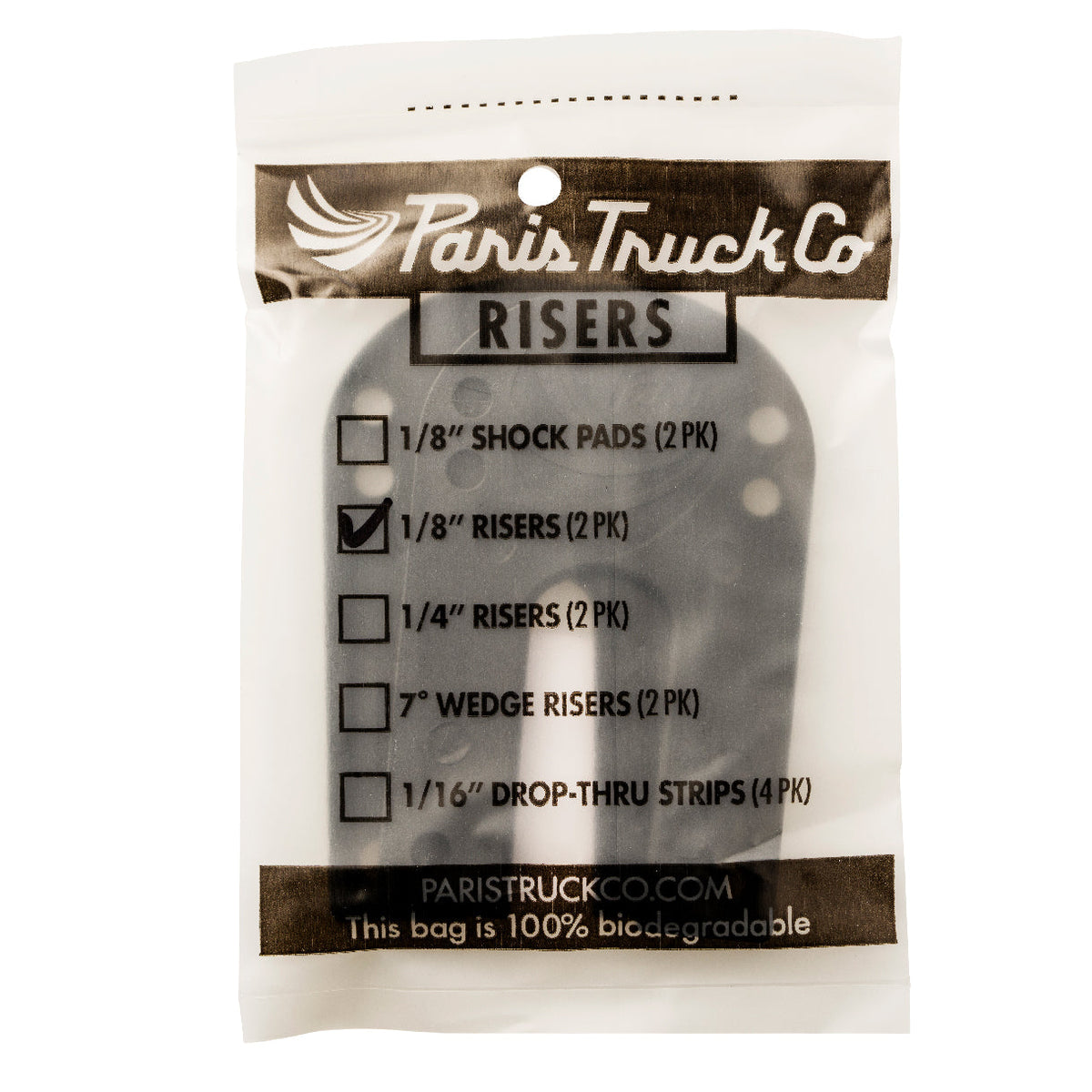 Riser Pads 1/8 in by Paris Truck Co (2PK) skateboard small parts on Tampa Home & Garden Store