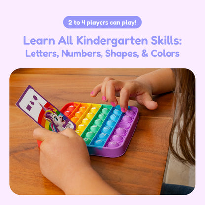 Rising Reader Bundle rainbow silicone pop-it reading toy with unicorn card on Tampa Home & Garden Store