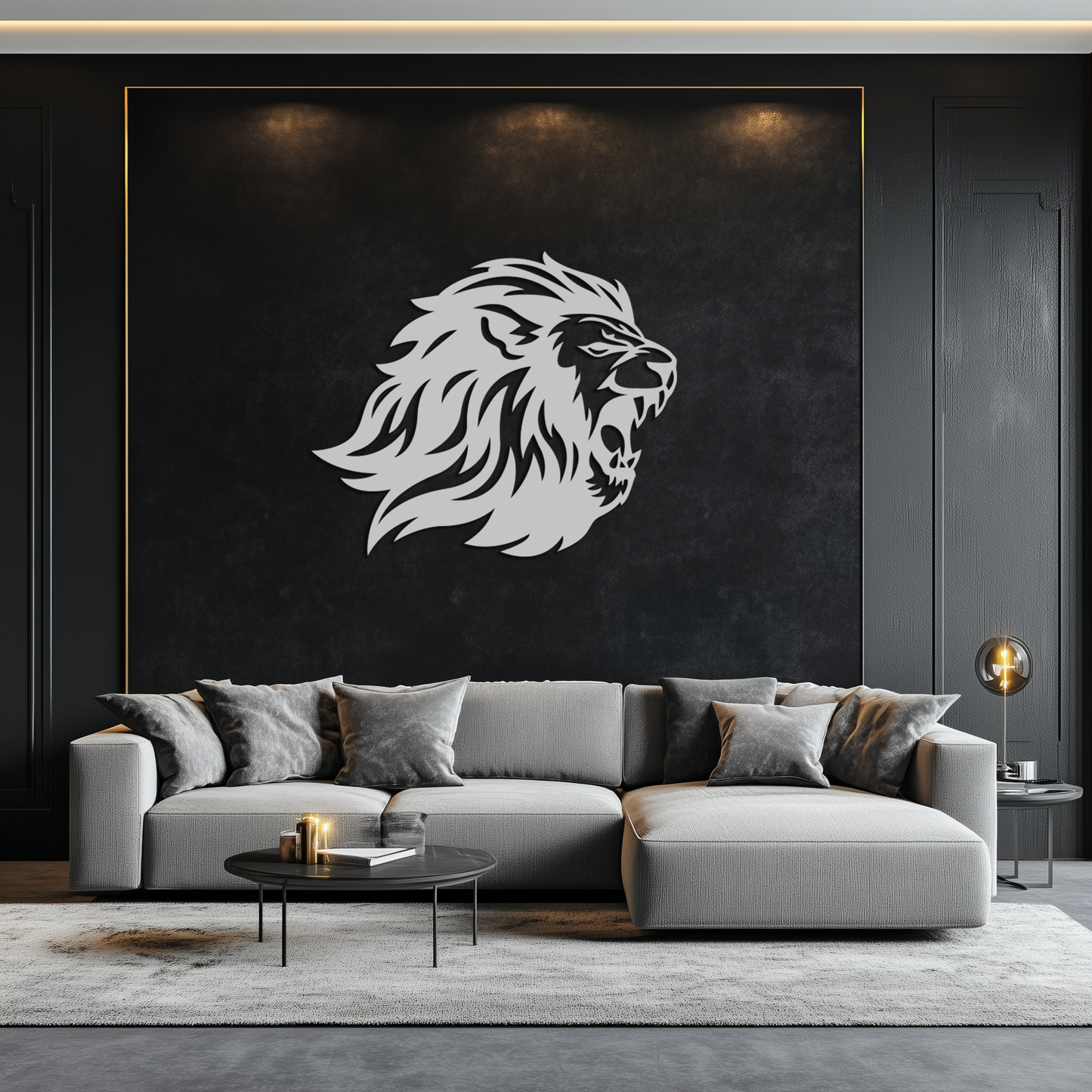 Roaring Lion Metal Wall Art | Fierce Jungle King Steel Decor - Tampa Home & Garden Store