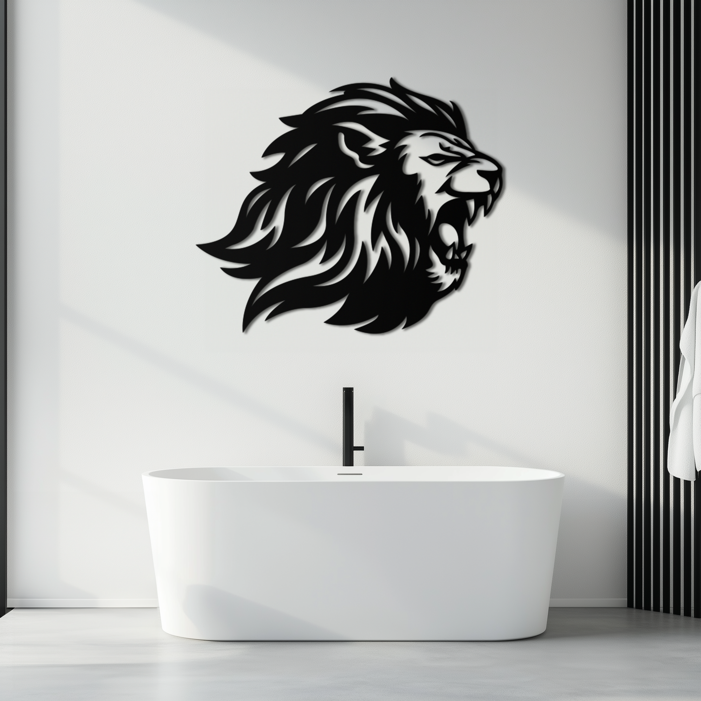 Roaring Lion Metal Wall Art | Fierce Jungle King Steel Decor - Tampa Home & Garden Store