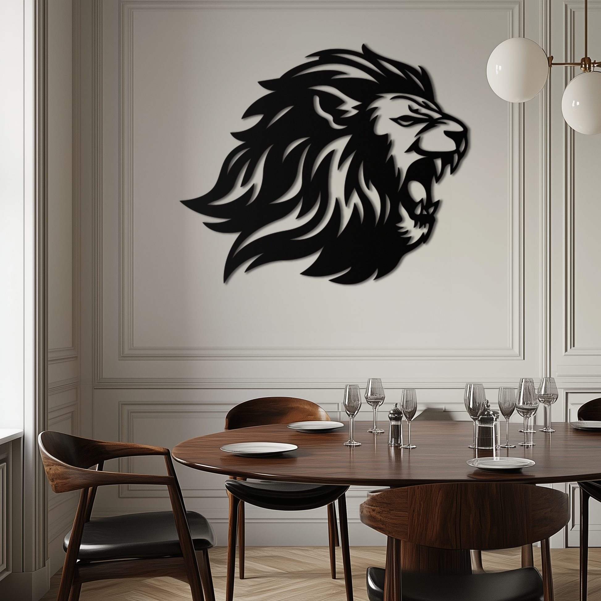 Roaring Lion Metal Wall Art | Fierce Jungle King Steel Decor - Tampa Home & Garden Store