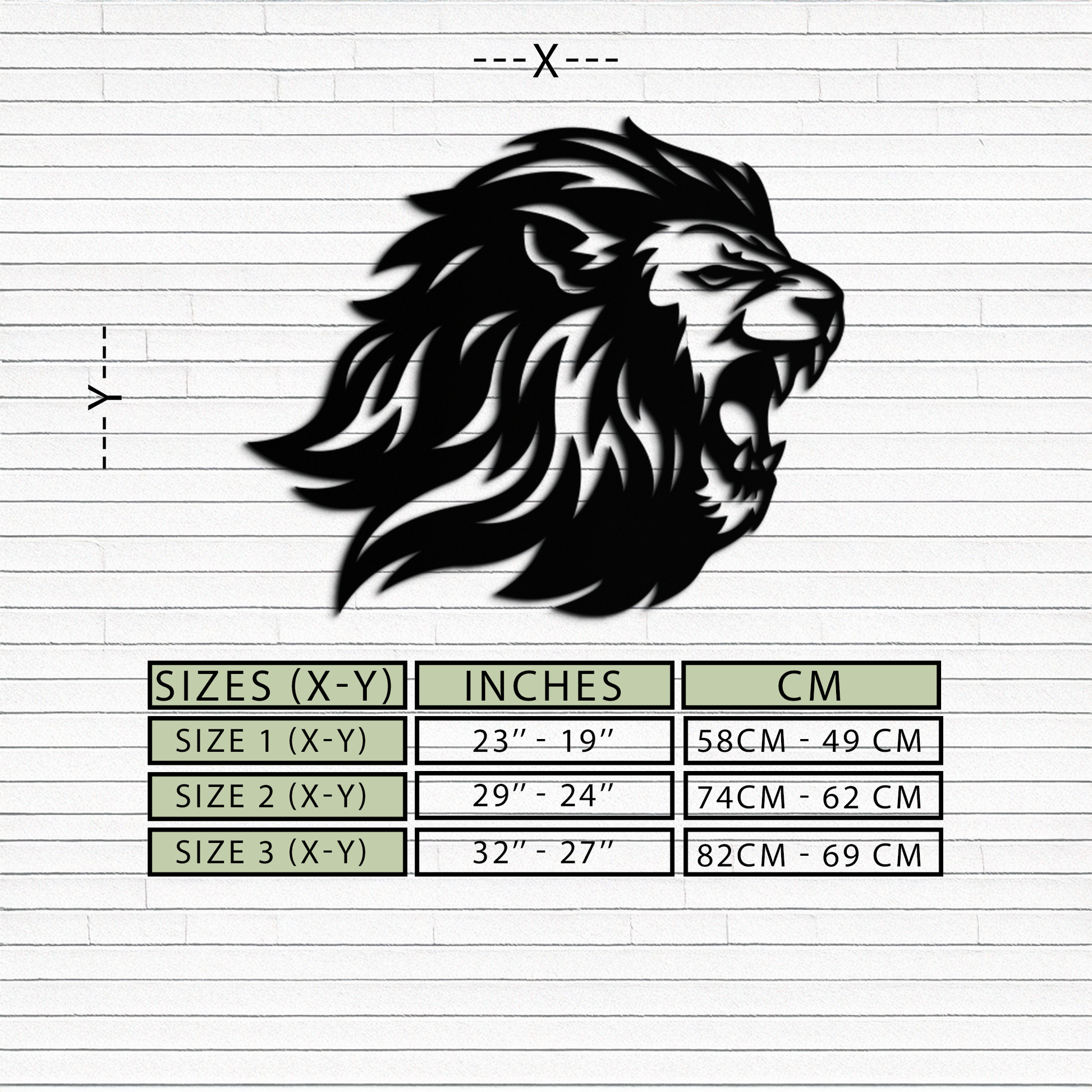 Roaring Lion Metal Wall Art | Fierce Jungle King Steel Decor - Tampa Home & Garden Store