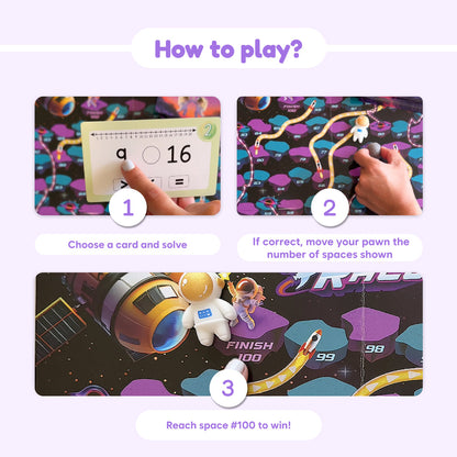 Rocket Race educational toy The Fidget Games three-panel space racing board game on Tampa Home & Garden Store