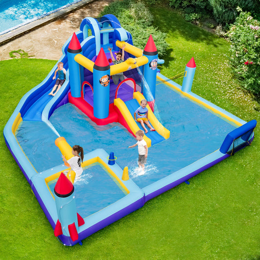 Rocket Theme Inflatable Water Slide Park - Tampa Home & Garden Store