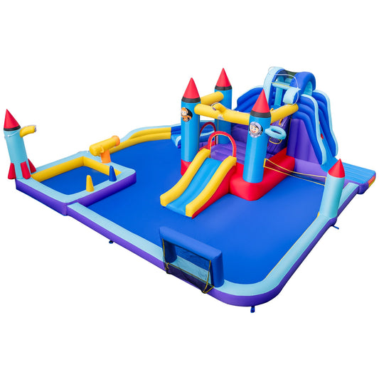 Rocket Theme Inflatable Water Slide Park - Tampa Home & Garden Store
