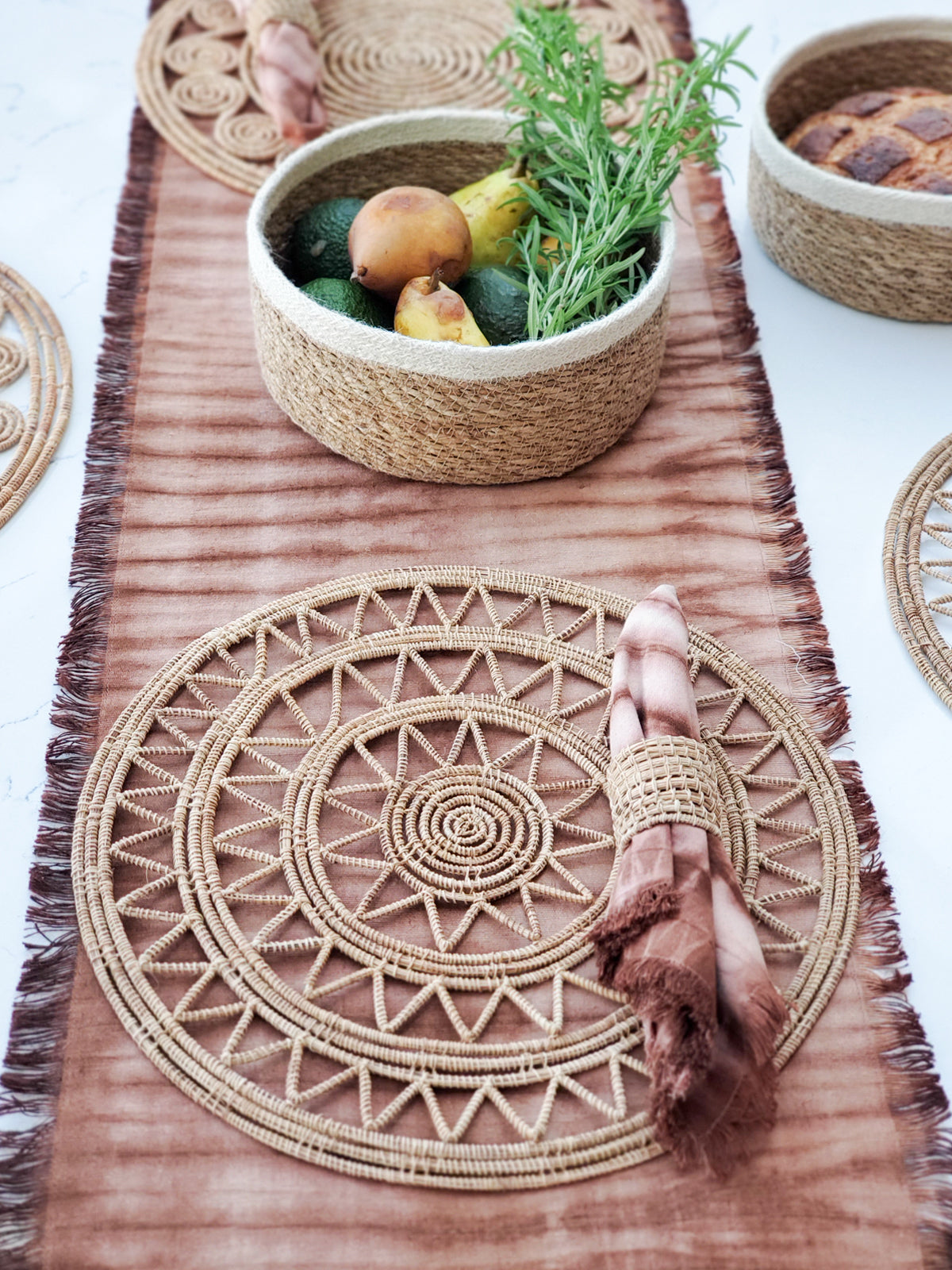 Roda Woven Palm Fiber Placemat - Natural (Set of 2) - Tampa Home & Garden Store