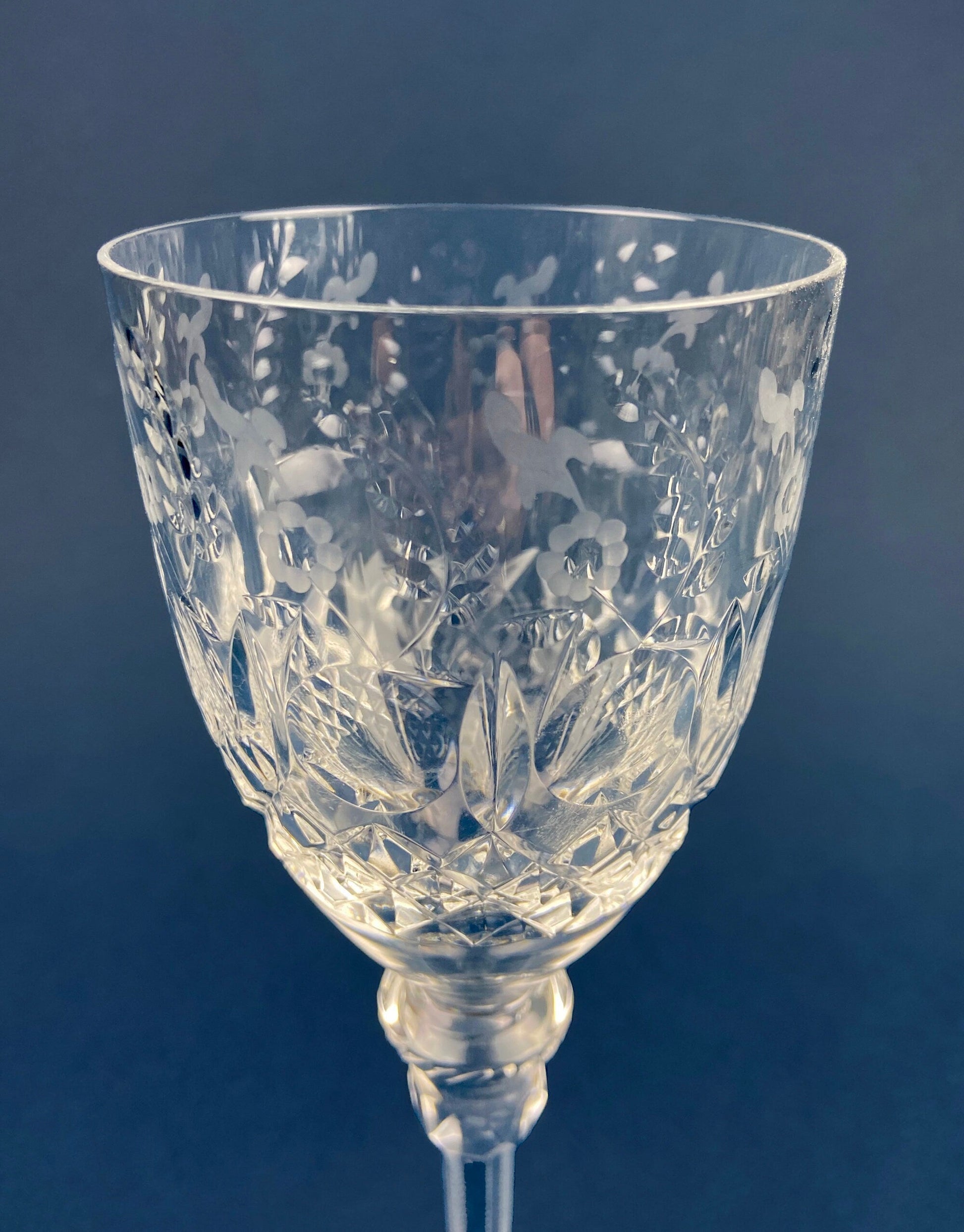 Rogaska Crystal Wine or Water Goblet with Gallia Gold Pattern. Replacements. - Tampa Home & Garden Store