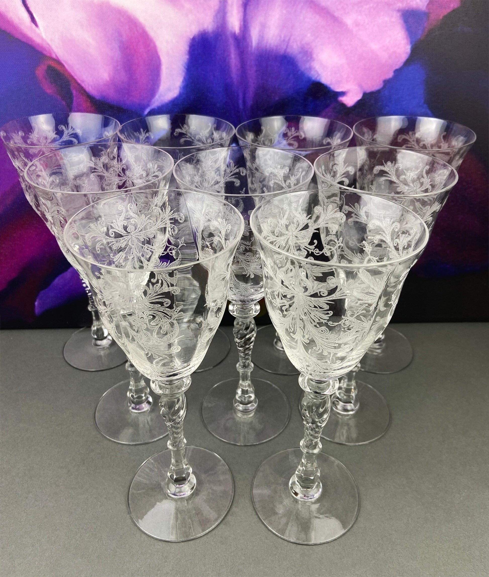 Rogaska Crystal Wine or Water Goblet with Gallia Gold Pattern. Replacements. - Tampa Home & Garden Store