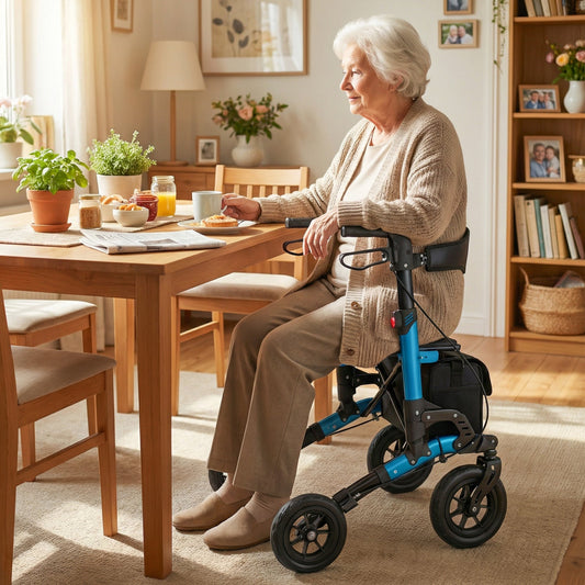 Rollator Walker for Seniors Folding Rolling Walker with Seat - Tampa Home & Garden Store