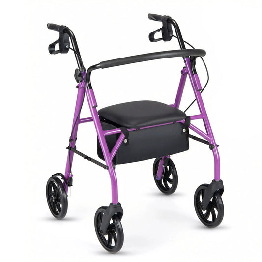 Rollator Walker with Seat and Adjustable Handles