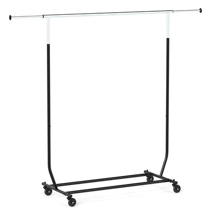Rolling Clothes Rack Extendable Garment Stand