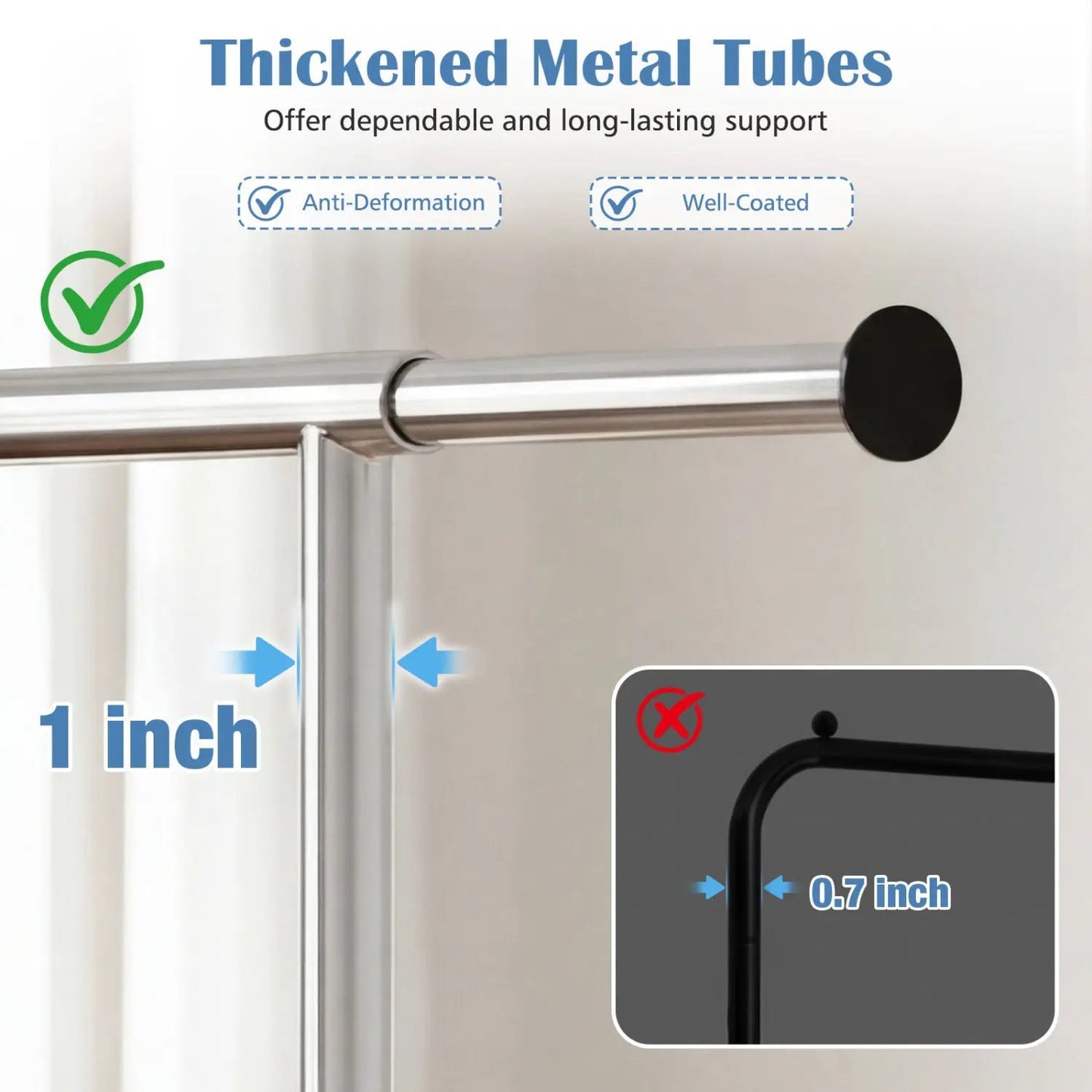 Rolling Clothes Rack Extendable Garment Stand