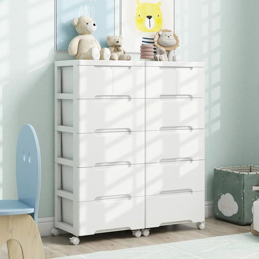 6-drawer rolling storage cabinet white with caster wheels by DirectDeals on Tampa Home & Garden Store