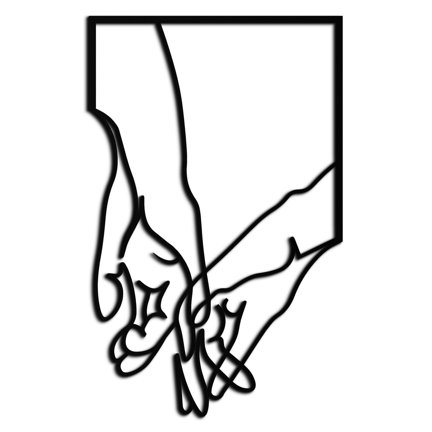 Romantic Hands Metal Wall Art - Minimalist Steel Wall Decor for Home & Bedroom - KAF039 - Tampa Home & Garden Store