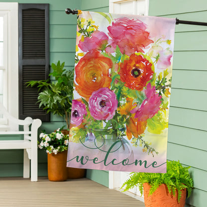 Ronunculus Welcome Burlap House Flag - Tampa Home & Garden Store