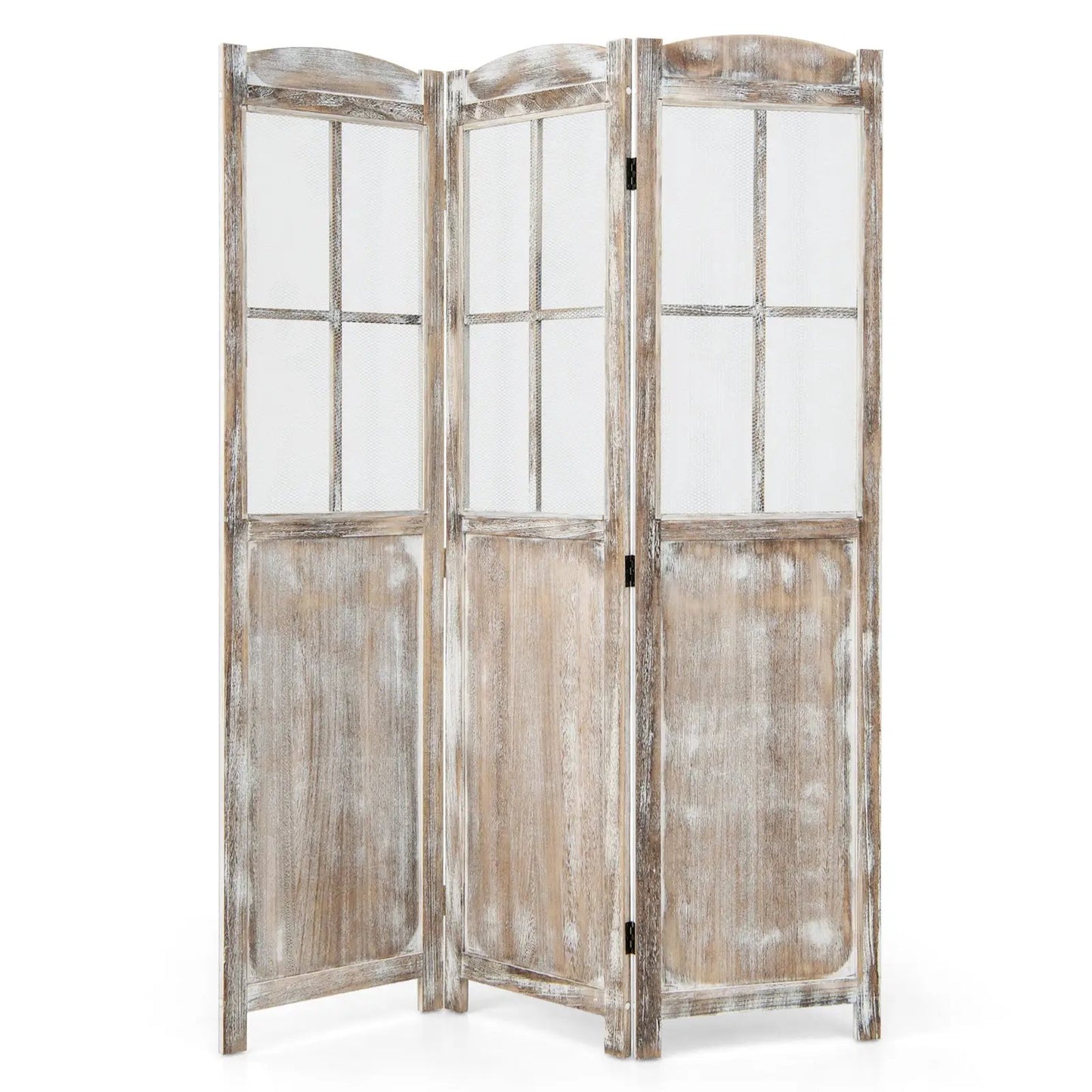 6 Feet Folding Privacy Screen Coffee Indoor