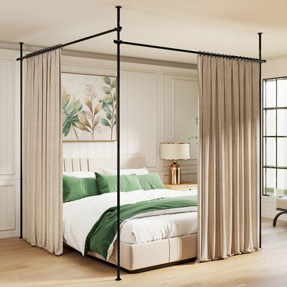 Room Divider Curtain Rod with Floor to Ceiling