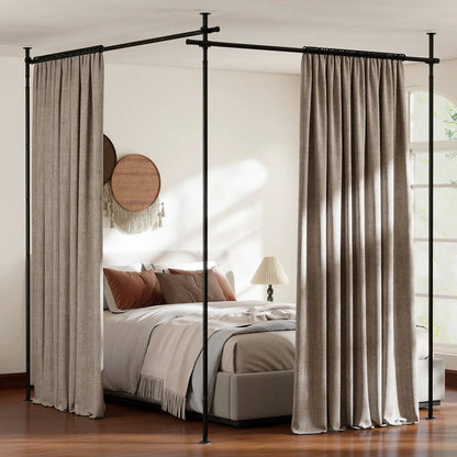Room Divider Curtain Rod with Floor to Ceiling