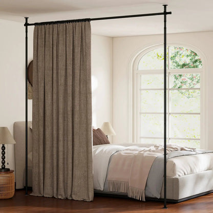 Room Divider Curtain Rod Adjustable Floor Ceiling
