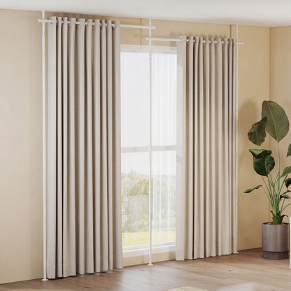 Room Divider Curtain Rod with Floor to Ceiling
